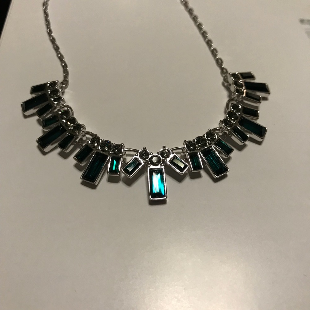 Emerald green Swarovski crystal royal necklace
